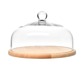 Підставка дерев'яна GLAMOUR d26см із кришкою (KROS-913971)