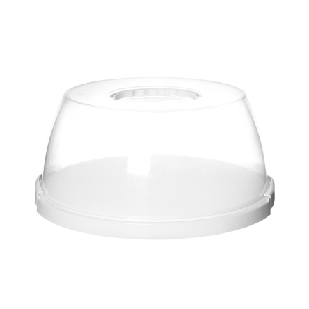 Тортовница Plast Team круглая с ручкой белая (TEA-1865.1) - 1