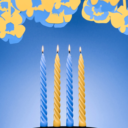 Набор витых свечей Bougies La Française, голубые, 25,5 х 2,2 см, 54 г, 6 шт. - 4