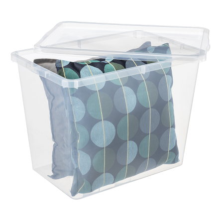 Ящик для хранения Plast Team BASIC с крышкой 31л прозрачный (TEA-2297) - 3