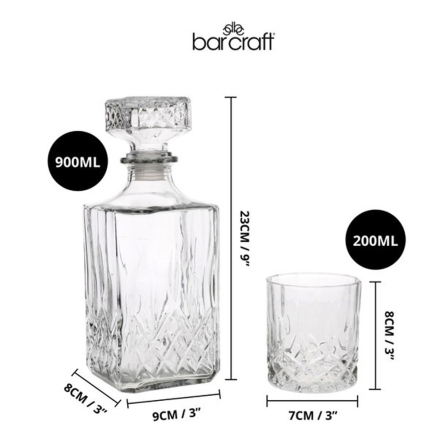 Набор для виски Kitchen Craft BARCRAFT, стекло, 5 пр. - 4