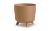 Горщик для квітів Prosperplast GRACIA TUBUS ECO WOOD 29.8х29.8х28.5см круглий на ніжках кремовий (70887-4665) - 1