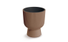 Горщик для квітів Prosperplast Milly 23.9х23.9х30.5см круглий на ніжці каштаново-коричневий (74448-7587) - 1