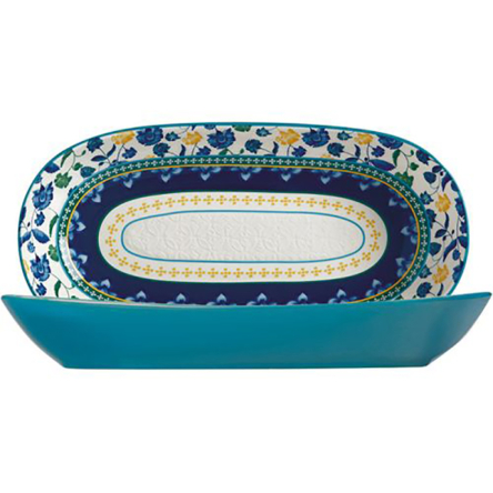 DR0371 Блюдо сервірувальне RHAPSODY BLUE, порцеляна, 43 х 22 см - 1