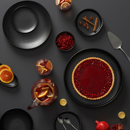 AX0078 Місочка для снеків CAVIAR BLACK, порцелянова, діам. 11 см, 220 мл - 3