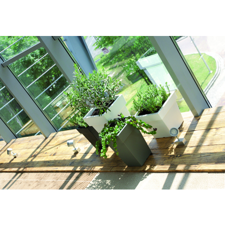 Горшок для цветов Prosperplast LOFLY квадратный 23х22см антрацит (70718-433) - 2