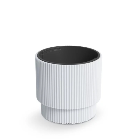 Горщик для квітів Prosperplast Milly 29.9х29.9х27см круглий на підставці білий (67914-449) - 1