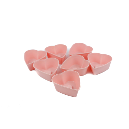 Набір форм силіконових MysSilicone для випікання кексів Серце 6шт 7см рожевий (MYS-41067) - 2
