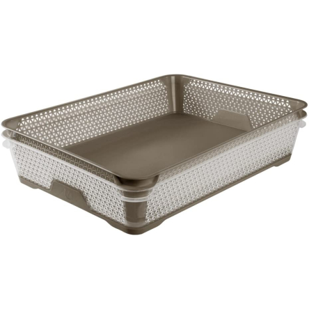 Корзина для хранения Keeeper Jonas А-4 прозрачный/серо-коричневый (Кее 367.3) - 4 Корзина для хранения Keeeper Jonas А-4 прозрачный/серо-коричневый (Кее 367.3) - 4