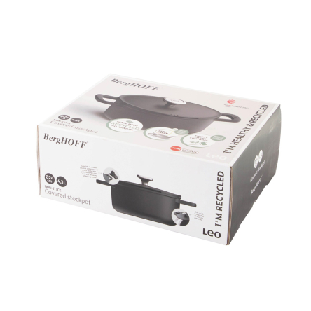 Каструля з антипригарним покриттям BergHOFF LEO PHANTOM діаметр 24см, 4.3л (3950576) - 3 Каструля з антипригарним покриттям BergHOFF LEO PHANTOM діаметр 24см, 4.3л (3950576) - 3