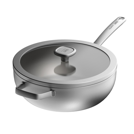 Сковорода-вок BergHOFF LEO GRAPHITE, нержавіюча сталь діаметр 28см, 4.9л (3950496) - 1
