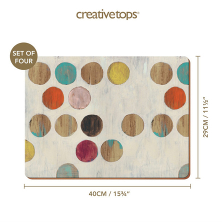 Набір коркових підставок під тарілки Creative Tops Retro Spot, 40 x 29 см, 4 шт. - 5