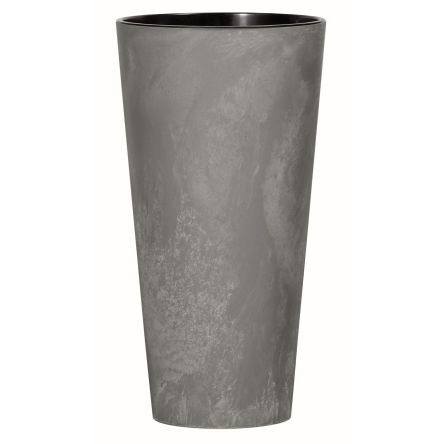 Горшок для цветов Prosperplast TUBUS SLIM EFFECT 30х30х60см круглый с вкладышем маренго мраморный (66558-425) - 4