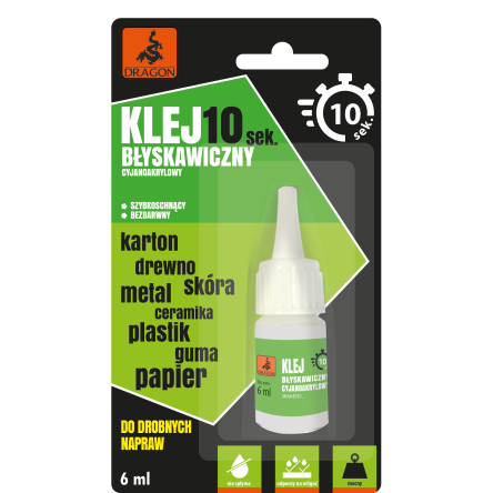 Клей цианоакриловий Ultra fast 6мл (DRG-56221) - 1