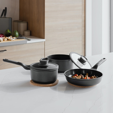 Набір посуду з антипригарним покриттям BergHOFF LEO STONE+5 предметів (3950600) - 3