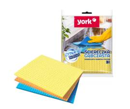 Серветка YORK губчаста 17.5х15.5см 3 шт (YR-2401)