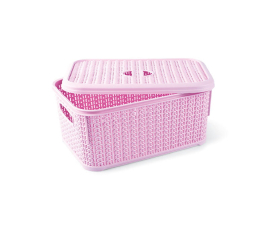 Кошик UCS KNIT прямокутний з кришкою 9л, пурпурно-рожевий (UCS-189008.1)
