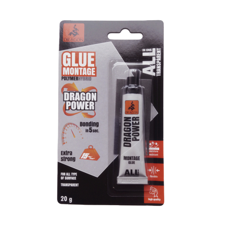 Клей гибридный прозрачный POWER 20г (DRG-56528) - 1