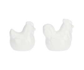 U10013091U00 Набор для соли и перца La Porcellana Bianca FATTORIA,"курица/петушок", 5 х 8 см