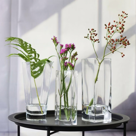 Ваза квадратна CASUAL h20х6х6см (KROS-869070) - 2