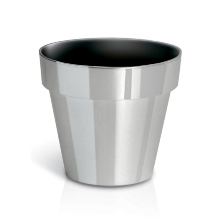 Горшок для цветов CUBE chrome silver 11х9.7см светлый (71962) - 1
