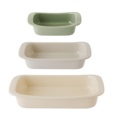 Набір прямокутних форм для запікання BergHOFF LEO BALANCE кераміка, 3 предмети (3950510) - 1