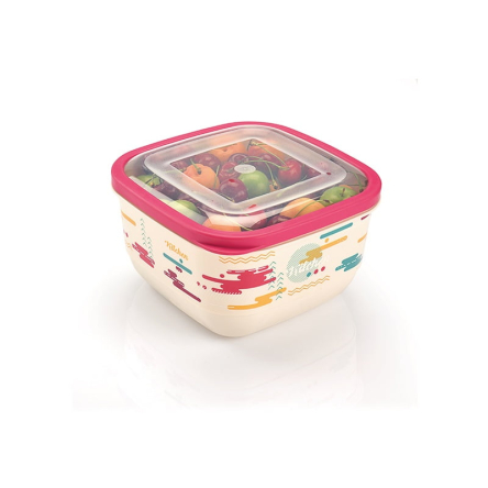 Ємність квадратна UCS TRENDY 3.6л біла з прозорою кришкою (UCS-903008) - 6