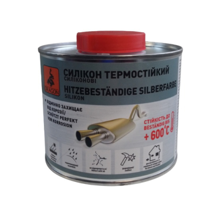 Силікон термостійкий 500мл світлий метал (DRG-33673) - 1