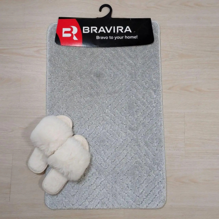 Килимок TM Bravira серія Classik (50х80см) світло-сірий L.Grey, поліпропілен (CLT202588-191) - 1 Килимок TM Bravira серія Classik (50х80см) світло-сірий L.Grey, поліпропілен (CLT202588-191) - 1