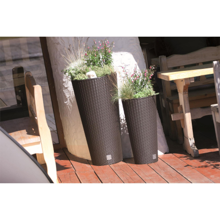 Горшок для цветов Prosperplast RATO тубус с вставкой 20х32.5см коричневый (77965-440) - 3