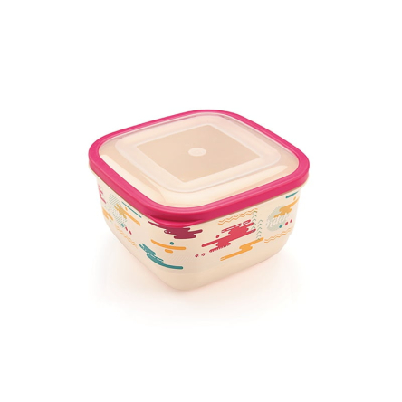 Ємність квадратна UCS TRENDY 3.6л біла з прозорою кришкою (UCS-903008) - 1