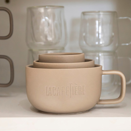Набор чашек Kitchen Craft LA CAFETIERE Family Mug Almond, фарфор, бежевый, 3 пр. - 4