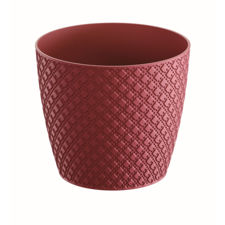 Горщик для квітів ORIENT 15.7х15.7х13.8см круглий малиновий (26507-207) - 1