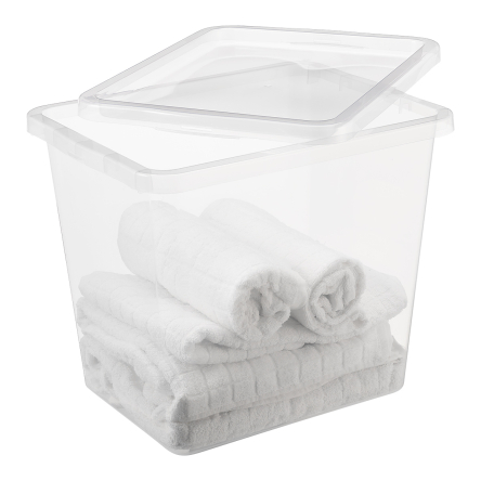 Ящик для хранения Plast Team BASIC с крышкой 31л прозрачный (TEA-2297) - 2