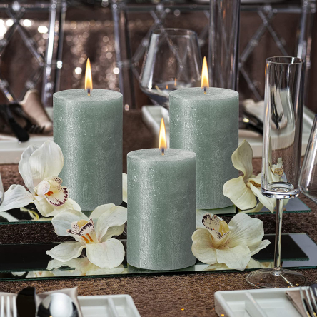 Свічка Рустик Bolsius SHIMMER стовпчик 13х6.8см оксидно-синя (BOL-647169.1) - 2