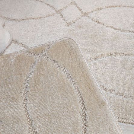 Набір килимків TM Bravira серія Classik (55х90, 45х55см) бежевий Beige, поліпропілен (CLT201641-153) - 3