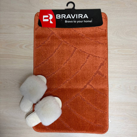Килимок TM Bravira серія Classik (50х80см) терракотовий-Brick, поліпропілен (CLT201825-182) - 1 Килимок TM Bravira серія Classik (50х80см) терракотовий-Brick, поліпропілен (CLT201825-182) - 1