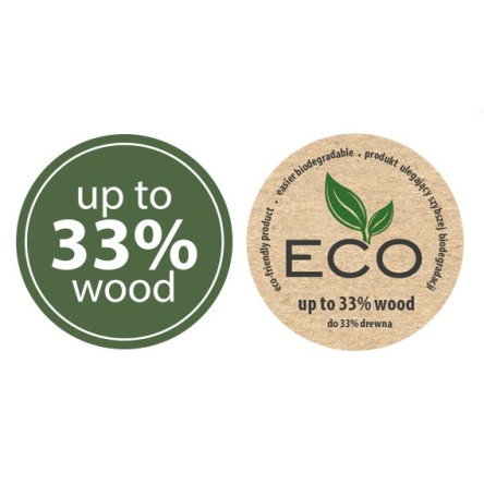 Горшок для цветов Prosperplast RYFO ECO WOOD 19.5х19.5х17см круглый белый (82531-449) - 2