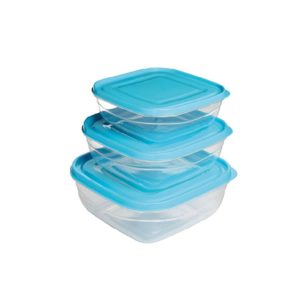 Комплект емкостей квадратных SOFT & LOCK 3шт 1.1л+1.6л+2.4л (UCS-55004) - 1 Комплект емкостей квадратных SOFT & LOCK 3шт 1.1л+1.6л+2.4л (UCS-55004) - 1