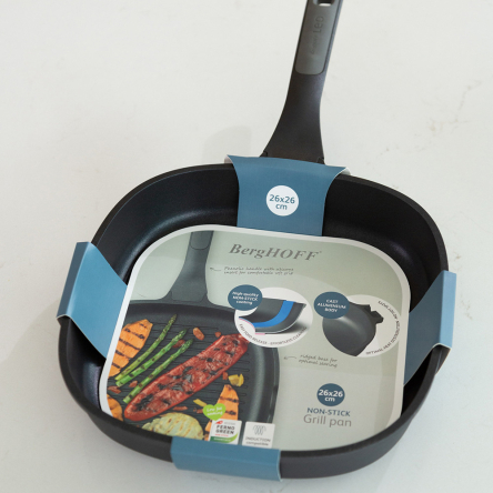 Сковорода-гриль з антипригарним покриттям BergHOFF LEO STONE+ 26х26см, 2.1л (3950589) - 2