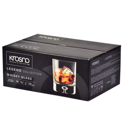 Набір склянок для віскі LEGEND 250мл х 6шт (KROS-876900) - 2