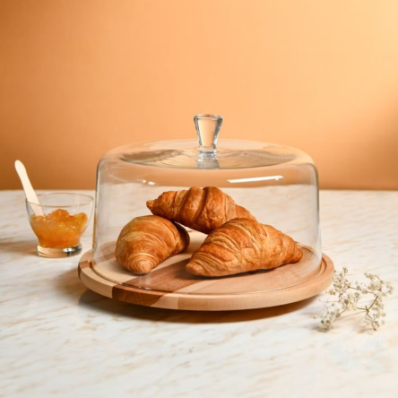 Підставка дерев'яна обертова GLAMOUR d28см з кришкою (KROS-914046) - 6 Підставка дерев'яна обертова GLAMOUR d28см з кришкою (KROS-914046) - 6