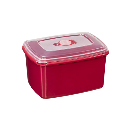 Ємність для НВЧ Plast Team MICRO із клапаном 2.3л червона (TEA-1545.2) - 1