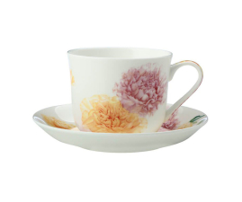 JY0034 Чашка з блюдцем Carnations FLORIADE порцелянова, 480 мл