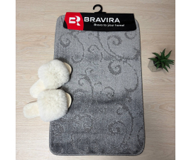 Коврик TM Bravira серия Classik (50х80см) серый Grey, полипропилен (CLT14-172)