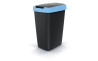 Смітник Prosperplast Compacta прямокутний 25л чорний з блакитною кришкою (60833-2717) - 1