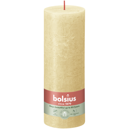 Свічка Рустик Bolsius SHINE стовпчик 19х6.8см світло-жовта (BOL-850314) - 1