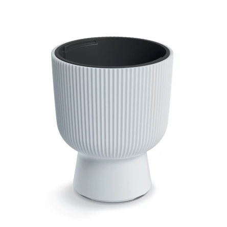 Горшок для цветов Prosperplast Milly 29.8х29.8х36.5см круглый на ножке белый (70983-449) - 1