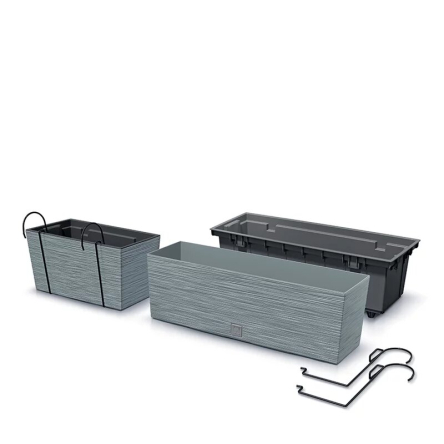 Балконний ящик Prosperplast FURU Case W навісний 40х18х20см сірий (57949-422) - 2