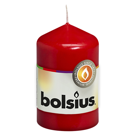 Свеча Bolsius столбик 8х5см красная (BOL-200141) - 1